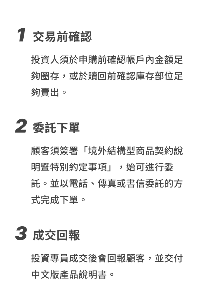 海外型結構商品交易流程